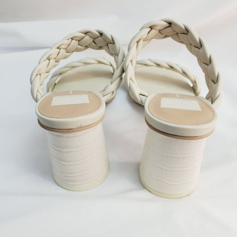 Dolce Vita Braided Strappy Slip On Block Heel with Embossed Snake Skin size 7 - Picture 2 of 5